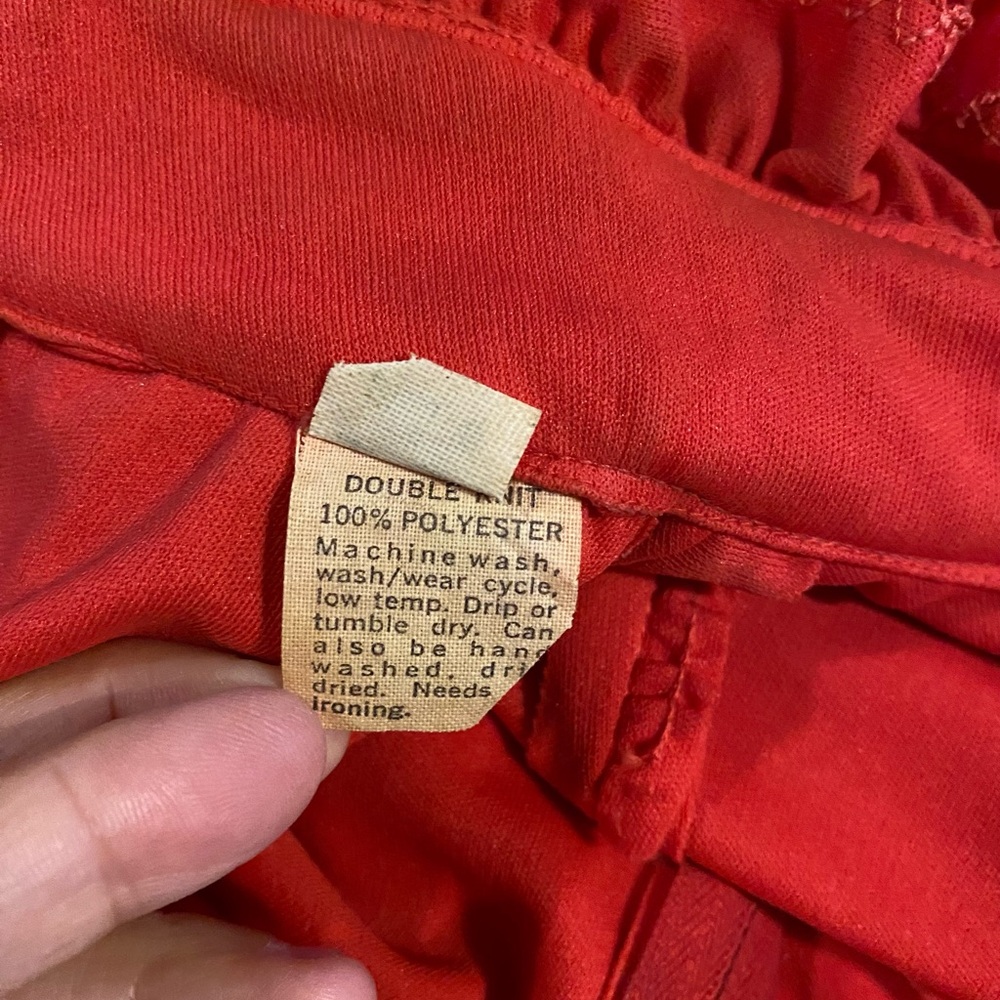 Vintage, Dead Stock, Red, Colonial Style, Dress - Picture 7 of 8